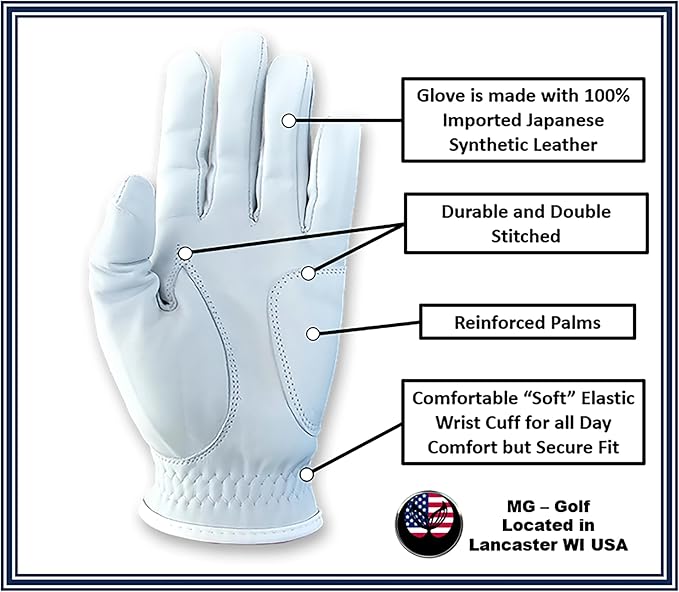 Bacon Eggs Funny Golf Glove – Men's Premium Japanese Synthetic Leather - Image 3