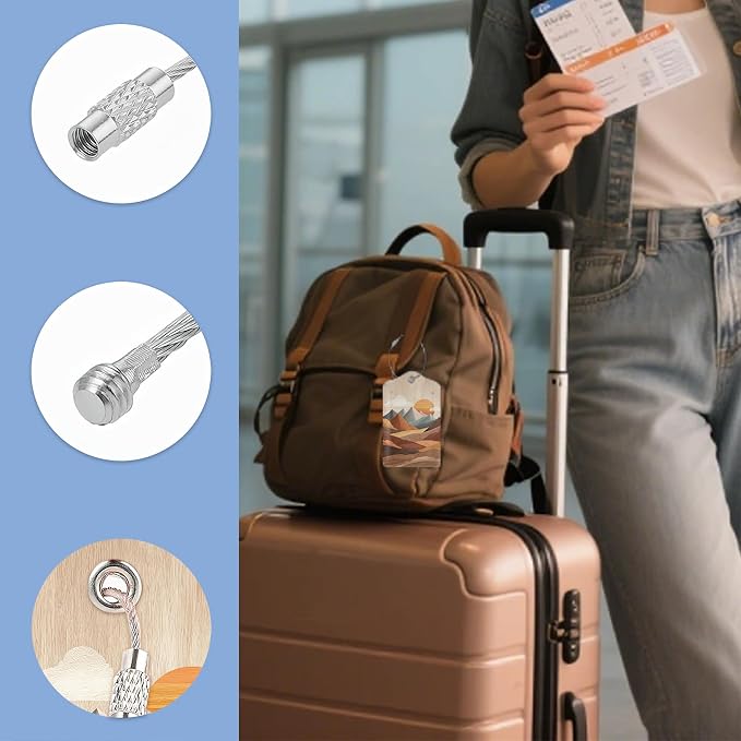 3 Pack PU Leahter Luggage Tag - Image 4