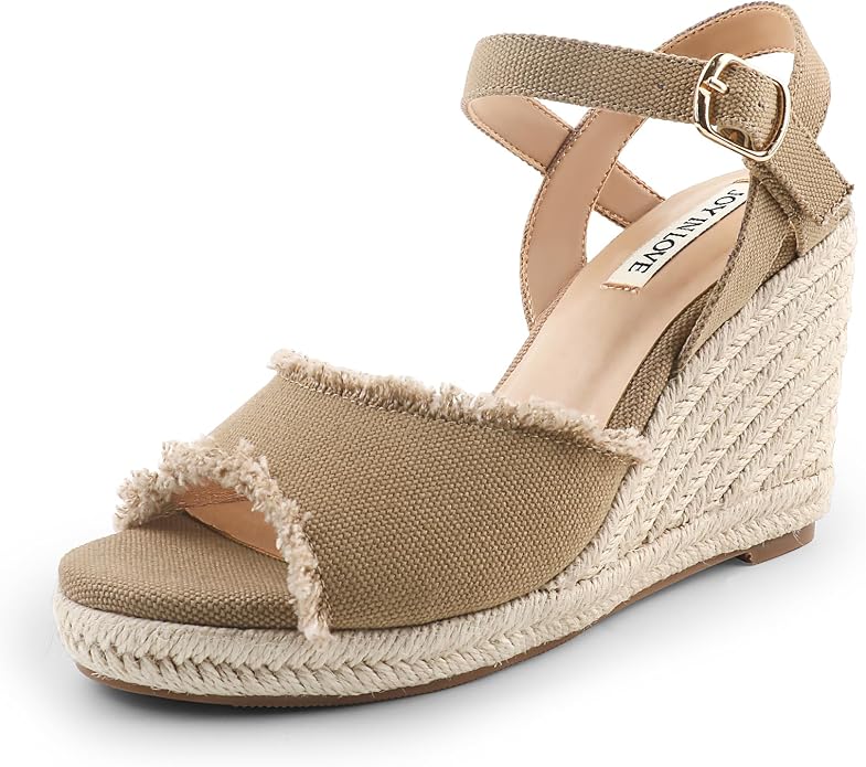 JOY IN LOVE Platform Wedge Sandals by JOYINLOVE