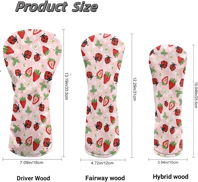 Golf Club Head Covers for Club Protective, Waterproof PU Leather Driver Fairway - Image 7
