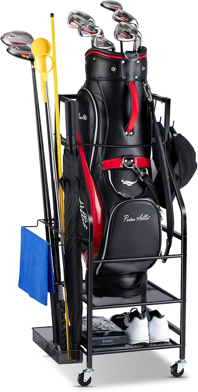 Golf Bags Storage Garage Organizer by FHXZH