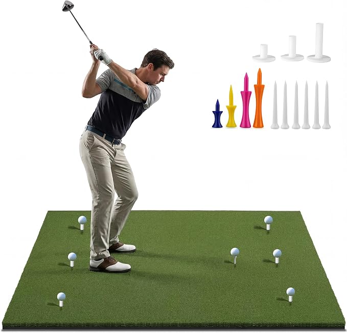 Pro Golf Hitting Mat 4'X5' | 2" thick Heavy Duty Nylon & Premium NBR Foam | by Unknown