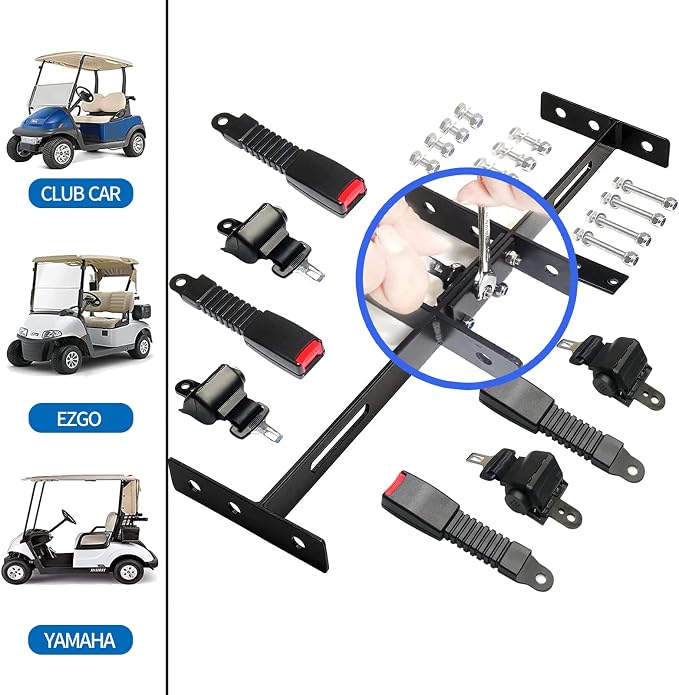 Retractable Golf Cart Seat Belt Bracket Kit - Image 7