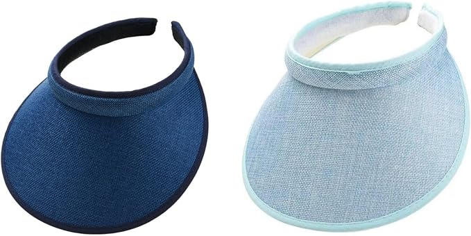 Cloth Covered Slip-On Visor for Women, Adjustable Cap Sports Sun Visors for Men by jecvxor