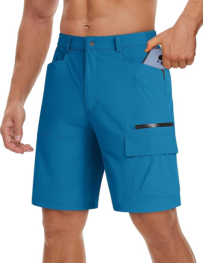 TACVASEN Men's Summer Outdoor Shorts Quick Dry Cargo Casual Work Hiking Shorts - Image 2