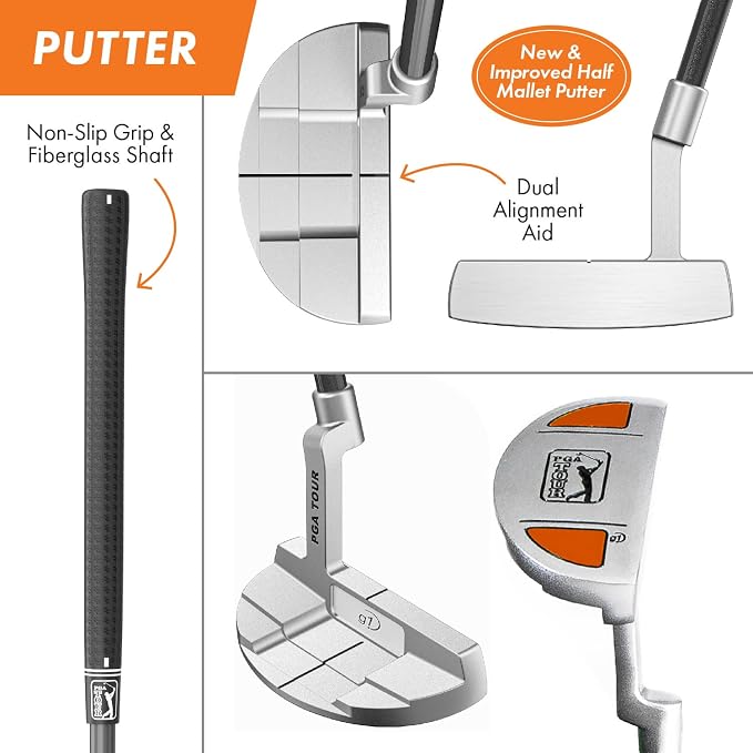PGA Tour Youth Golf Club Set for Ages 8-12 and 12+, Right and Left-Handed Kids - Image 5