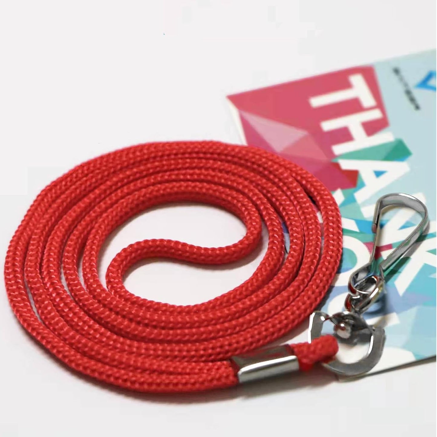 120 Pcs Red Lanyards Premium Bulk Lanyards Round 36" with Swivel J Hook for ID Name Badge Holder, VIP, School, Kids, Coach, Conference, Festival and Hang Keys