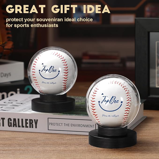 Baseball Display case Round Black - Image 6