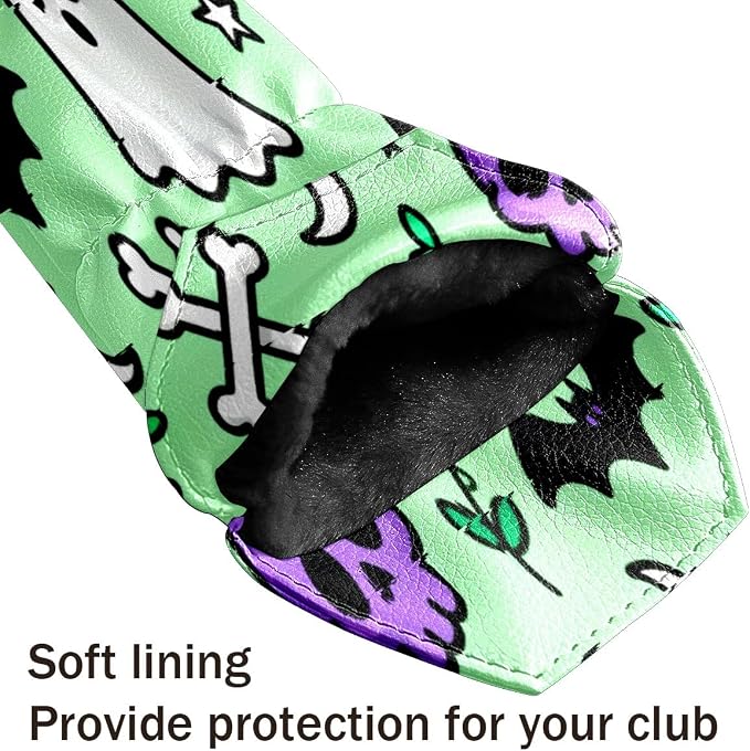 3 Pack PU Leather Golf Club Head Covers - Image 7