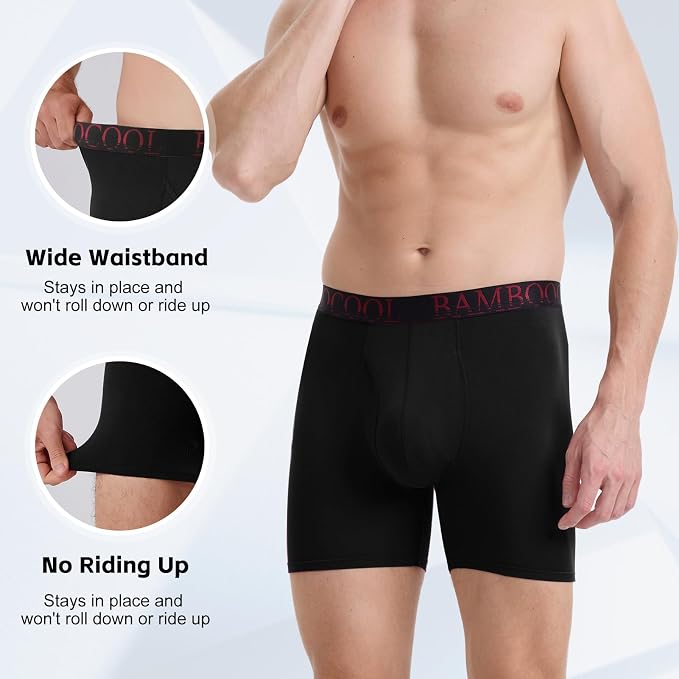 BAMBOO COOL Men's Ultra ComfortSoft Underwear, Moisture Wicking & Breathable No - Image 3