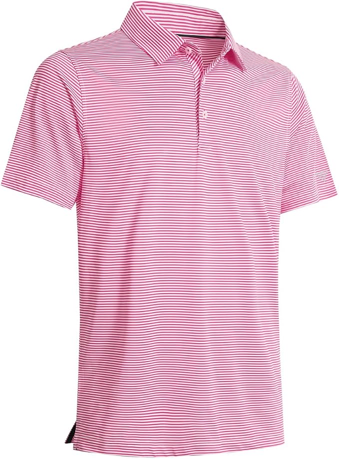Golf Shirts for Men Dry Fit Short Sleeve Print Performance Moisture Wicking by MAELREG