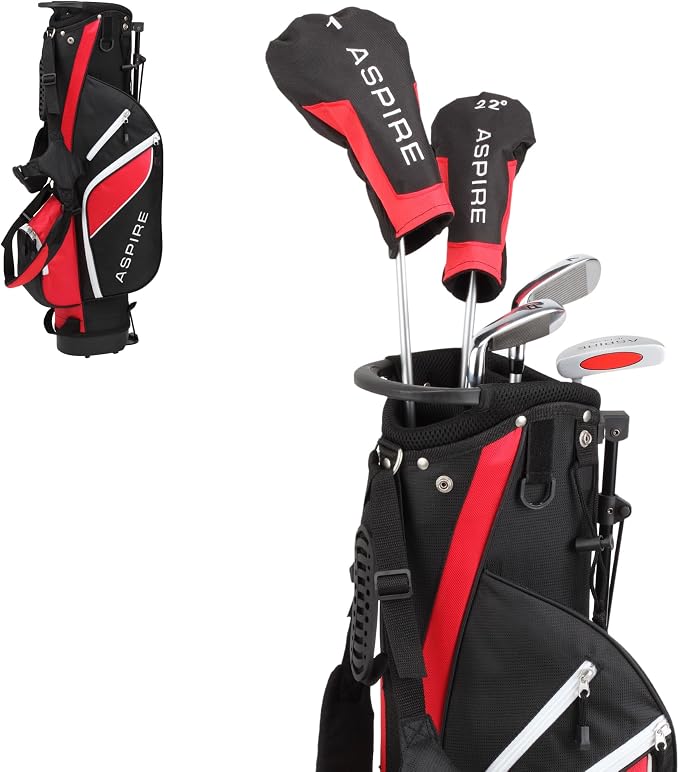 Aspire Junior Plus Kids Golf Clubs – Boys’ & Girls’ Right-Handed Golf Set by ASPIRE