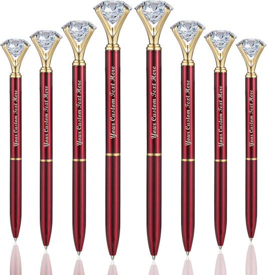 Big Diamond Pen Rhinestones Crystal Metal Ballpoint Pens Black Ink