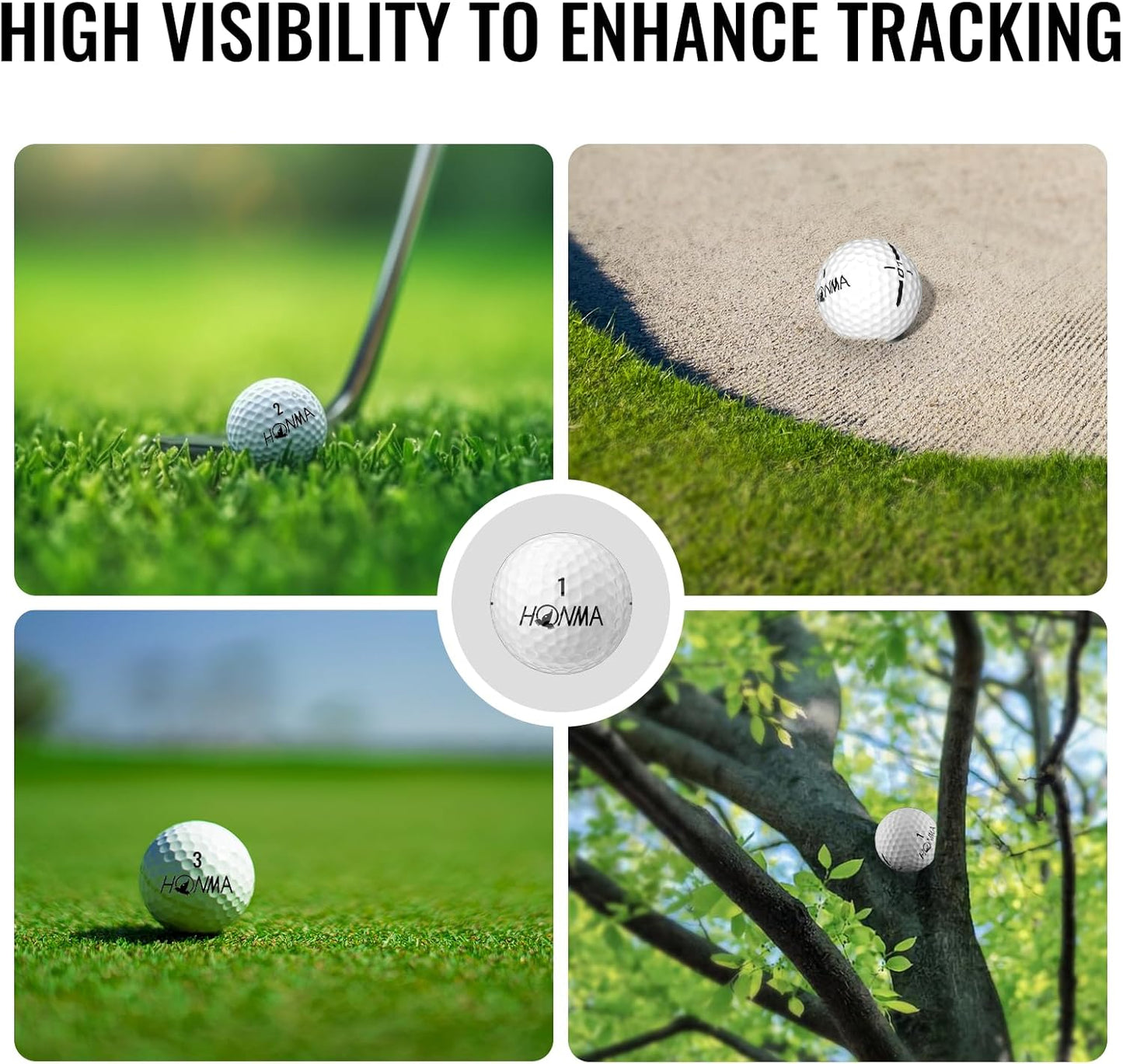 Honma D1 Distance Golf Balls,Extra Soft Feel with Long Distance,High Speed Core with Low Spin Design,Low Compression Golfballs Perfect for Men,Women Beginners,1 Dozen