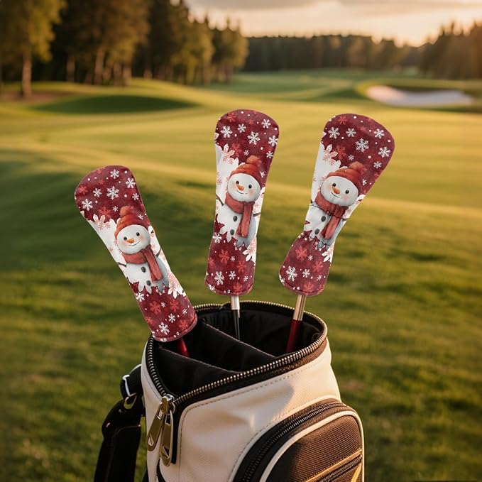 Golf Club Head Covers for Club Protective, Waterproof PU Leather Driver Fairway - Image 3