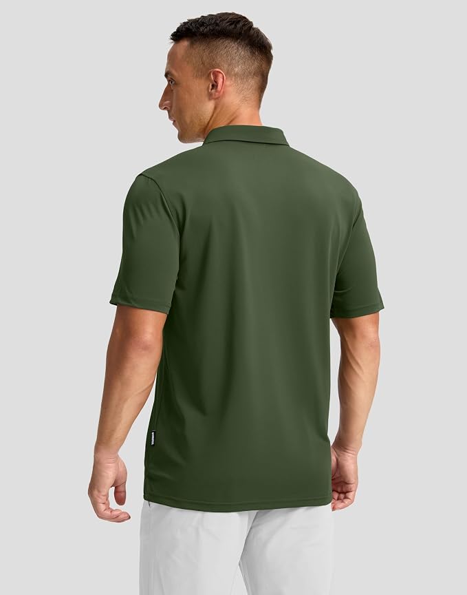 Men's Golf Shirts Dry Fit Moisture Wicking Performance Short Sleeve Collared - Image 3
