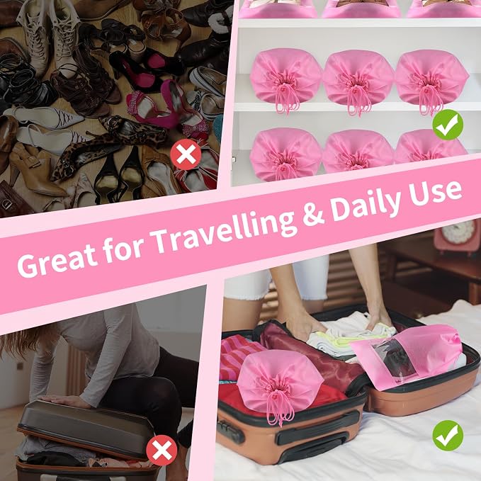 20 Pack Shoe Bags for Travel, Large Travel Shoe Bags for Packing - Image 5