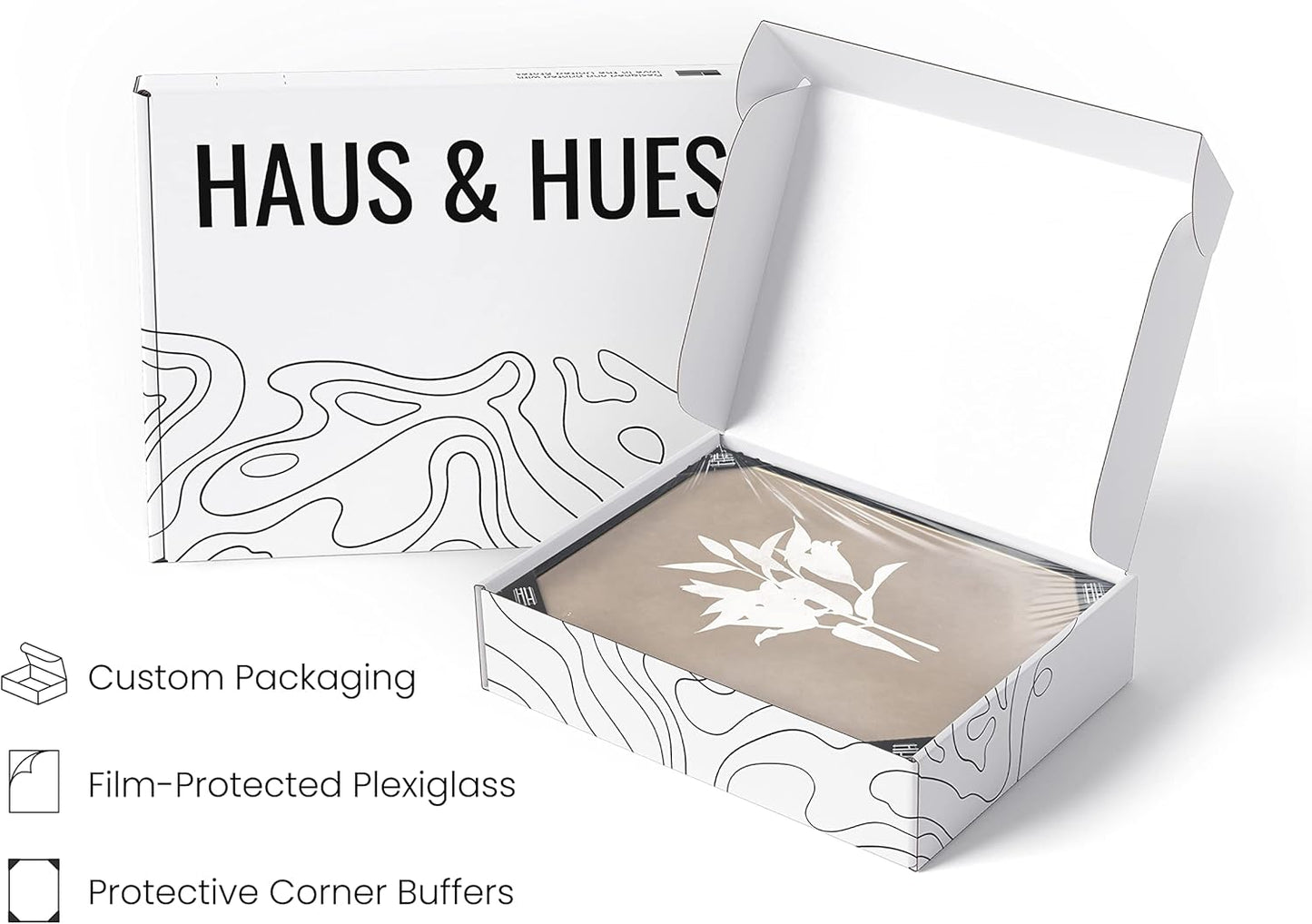 HAUS AND HUES Floral Wall Art - Set of 4 Plant Posters for Wall Vintage Botanical Prints, Flower Pictures for Room Aesthetic, Vintage Art Prints Flower Wall Art (Black Frame, 8x10)