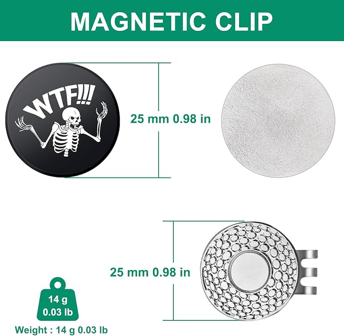Golf Ball Marker Hat Clip, Funny Golf Accessories, Golf Gifts - Image 3