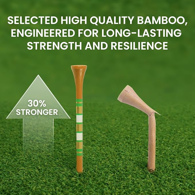 Premium Bamboo Wood Golf Tees Unique Box Design 18-Pack Per Box Value 18/72/180 - Image 6