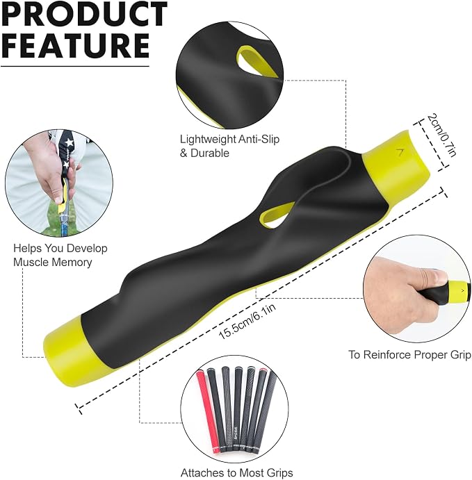 Golf Grip Trainer Golf Practice Tool, Golf Swing Trainer Ensure the Right Grip - Image 7