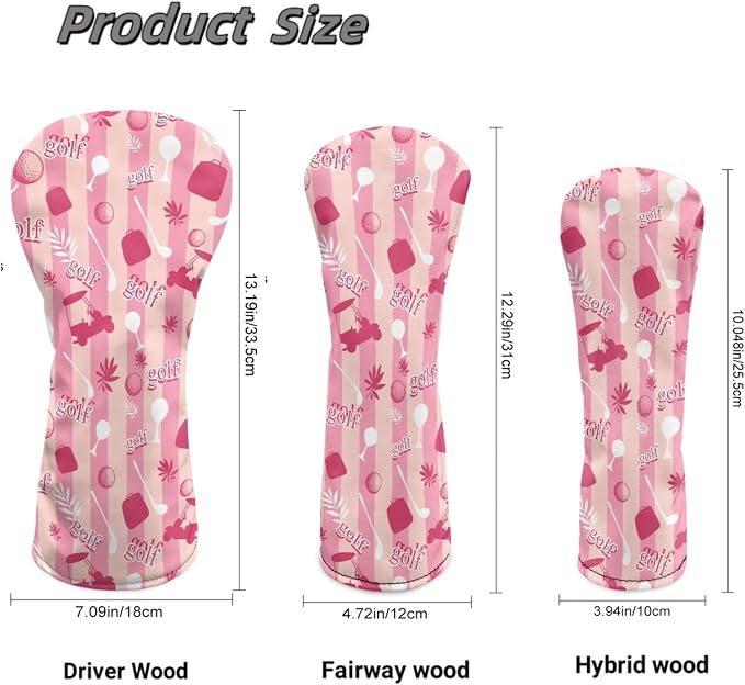Golf Club Head Covers for Club Protective, Waterproof PU Leather Driver Fairway - Image 7