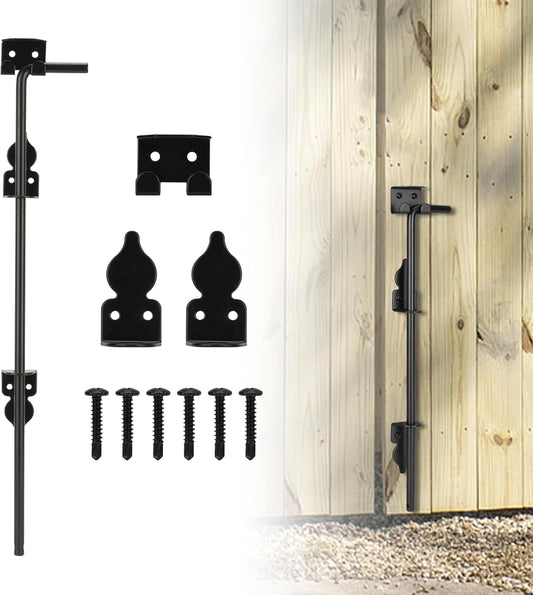 18" Heavy Duty Cane Bolt, Gate Drop Rod for Vinyl Gate Latch, Cane Bolts for Gates for Wood PVC Vinyl Metal Fences Gates-1 Pack