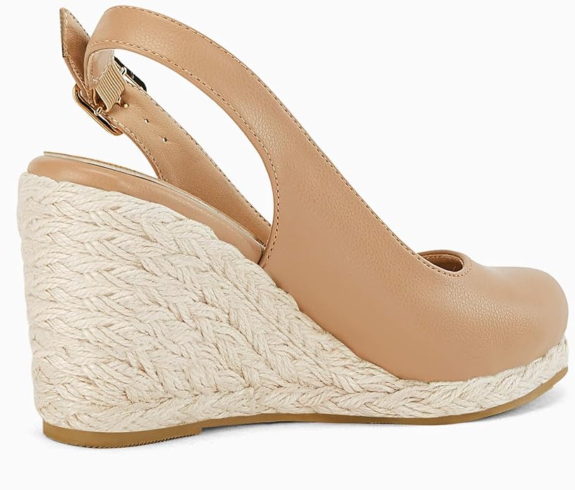 Womens Espadrilles Wedge Sandals Closed Toe Slingback Wedges Pumps Platform - Image 5