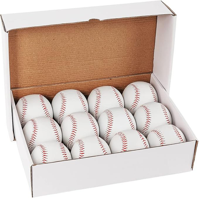 GKK Baseball 12 Pack Balls Training Baseballs 9 inch TeeBall Safety Baseballs by GKKSPORT