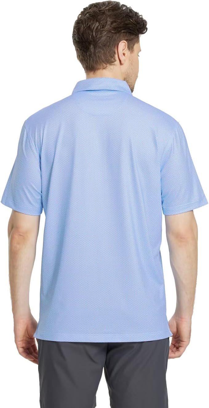 M MAELREG Mens Golf Shirt Short Sleeve Dry Fit Print Moisture Wicking - Image 4