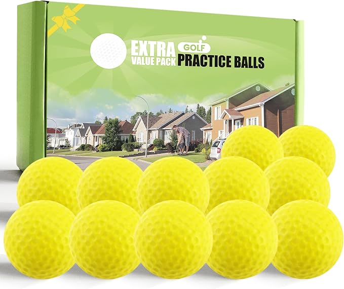 FINGER TEN Golf Practice Balls More Weight Real Ball Travel Value 12/24 Pack by FINGERTENSport