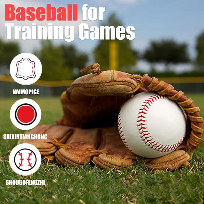 GKK Baseball 12 Pack Balls Training Baseballs 9 inch TeeBall Safety Baseballs - Image 6
