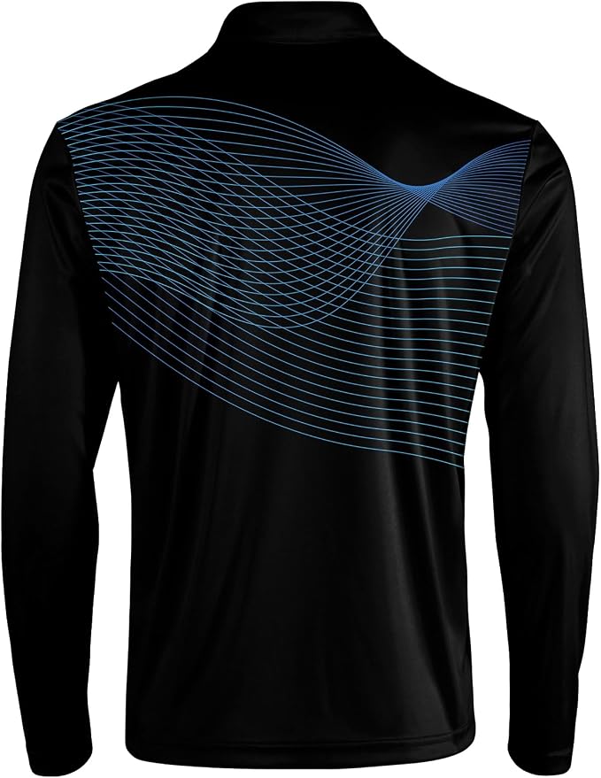 Men's Long Sleeve Golf Shirt Quick Dry 3 Button Work Fishing Outdoor Casual - Image 4