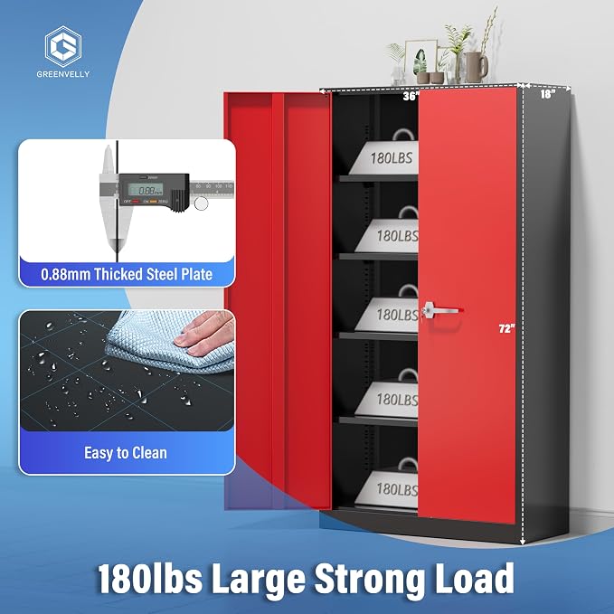 Greenvelly Metal Storage Cabinet - Image 4