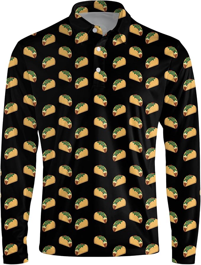 Men's Long Sleeve Golf Shirt Quick Dry 3 Button Work Fishing Outdoor Casual - Image 3