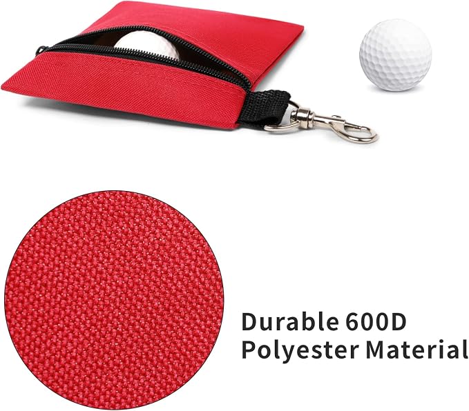 BuyAgain Golf Tee Pouch, 5.62 X 6.87 Inch Professional Zipper Golf Tee/Ball - Image 3