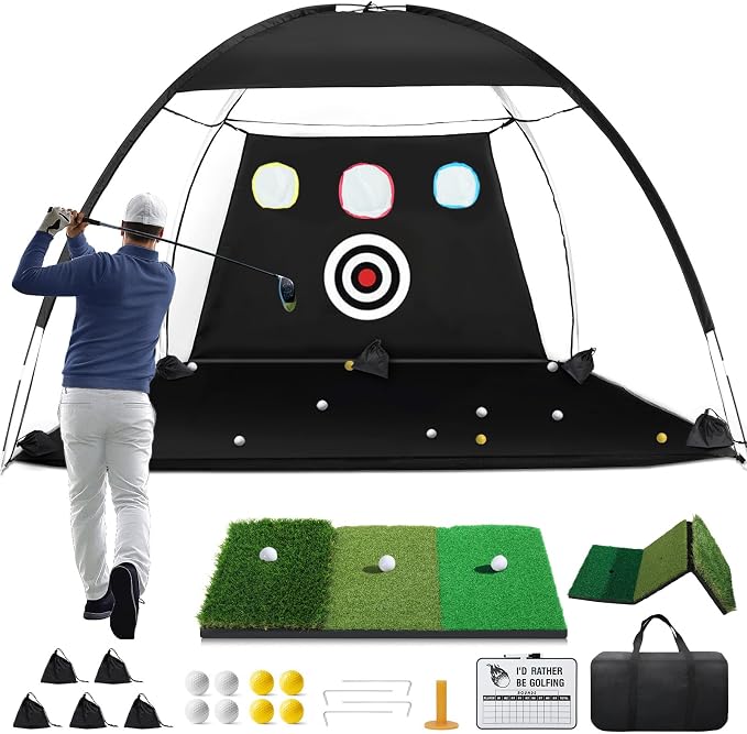Golf Net, 10x7ft Golf Hitting Aid by Unknown