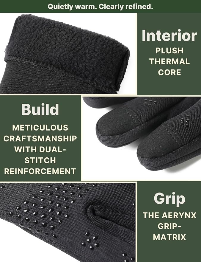 Lightweight Running Winter Gloves Touch Screen Gloves Liners - Image 4