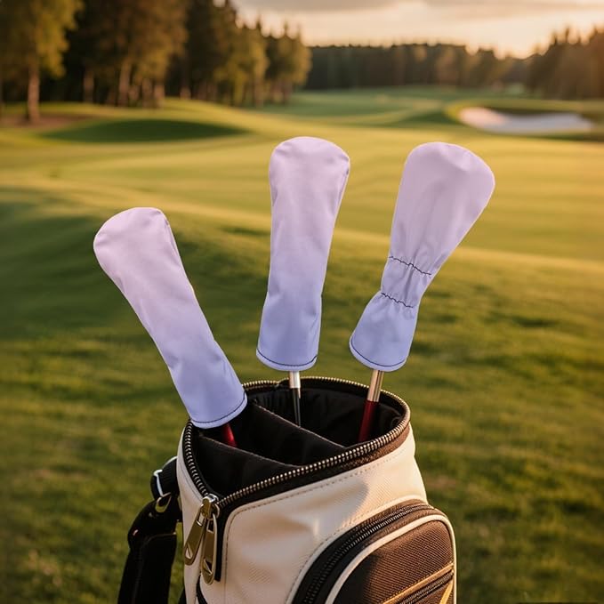 Golf Club Head Covers for Club Protective, Waterproof PU Leather Driver Fairway - Image 3