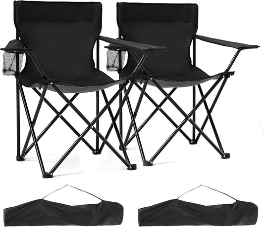2 Pack Lightweight Portable Camping Chairs Folding Lawn Chair Outdoor Beach by Canpsky