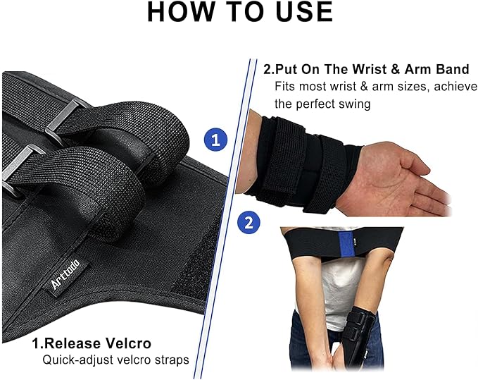 Golf Training Kit with Arm Band & Wrist Strap, Golf Swing Training Aid to - Image 6