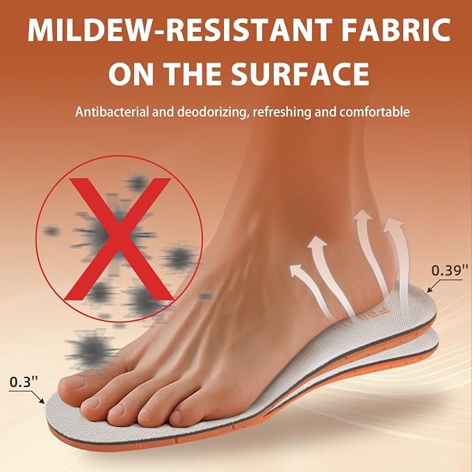 Shoe Inserts for Men and Womem Sport Shoe Insoles Memory Foam Insoles Excellent - Image 3