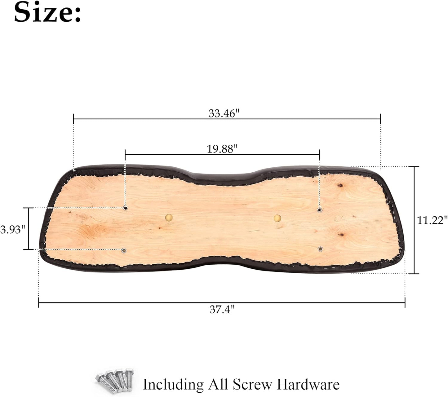10L0L Front Seat Bottom & Backrest Assembly for Club Car DS 2000.5-up Golf Cart, Factory Style Replacement Cushions