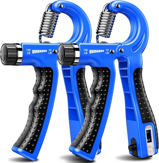 KDG Hand Grip Strengthener 2 Pack Adjustable Resistance 10-130 lbs Forearm by KDG