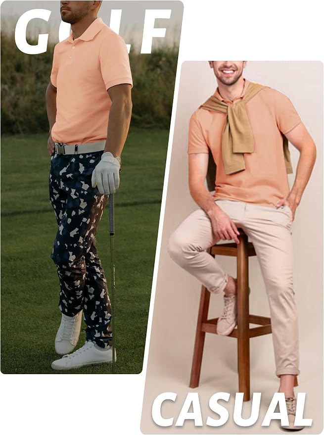TACVASEN Mens Golf Shirt Dry Fit Mens Polo Shirts Short Sleeve Performance Golf - Image 7