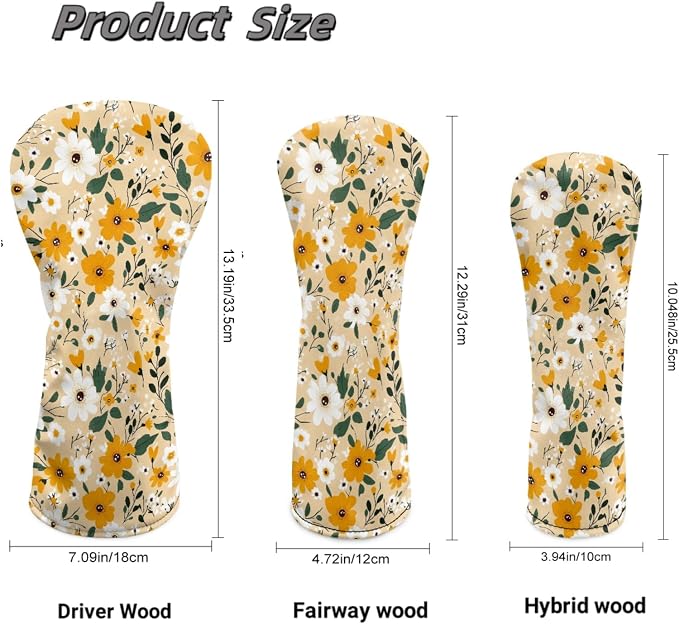 Golf Club Head Covers for Club Protective, Waterproof PU Leather Driver Fairway - Image 7