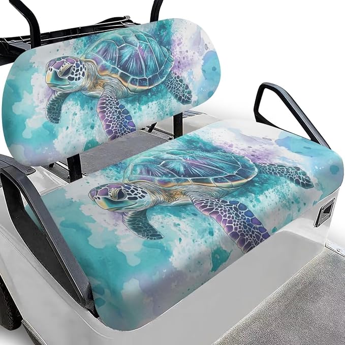 Fashion Print Golf Cart Seat Covers 2 Passenger Golf Cart Backrest Cover Golf by Knextrepoy
