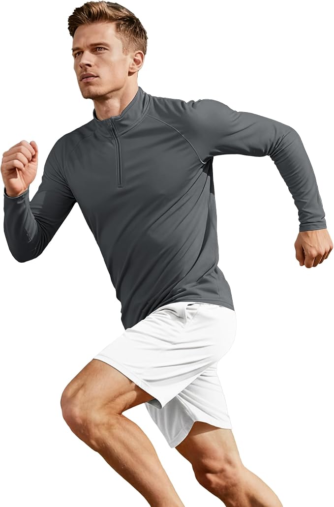 Boladeci Men's UPF 50+ Sun Shirts 1/4 Zip Long Sleeve SPF UV Protection - Image 5