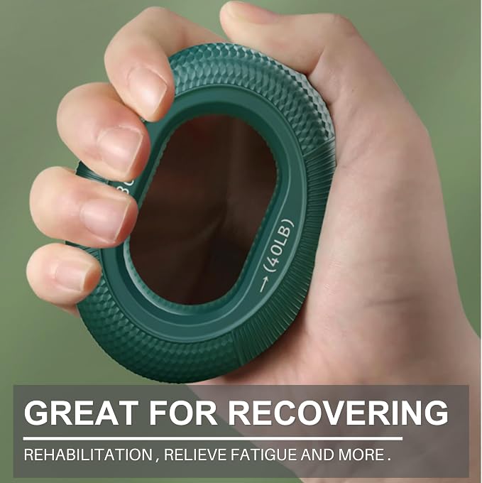 LEZER Hand Grip Strengthener, Finger Exerciser, Forearm Ring, Silicone Squeezer - Image 4