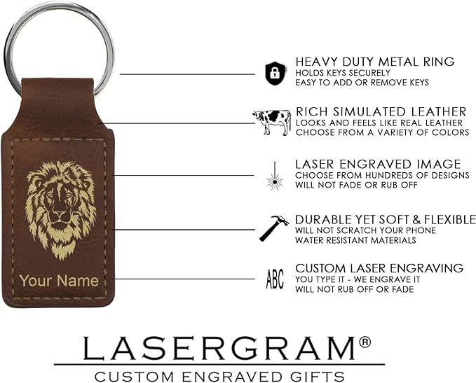 LaserGram Rectangle Keychain, Disc Golf, Personalized Engraving Included - Image 5
